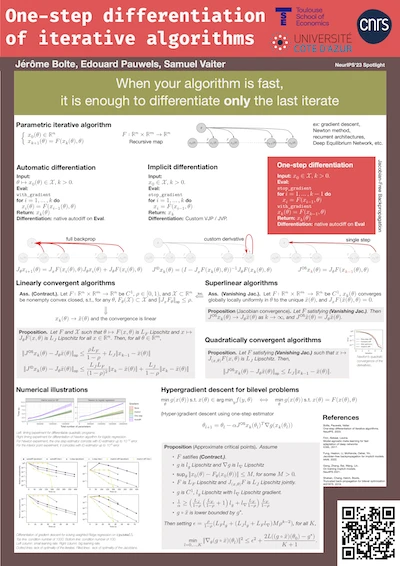 One-step differentiation of iterative algorithms